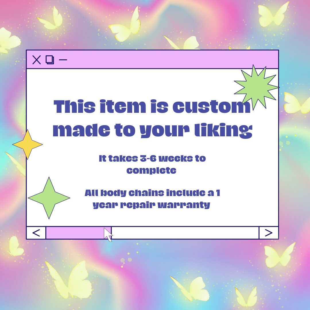 Customizable Pride Heart Body chain