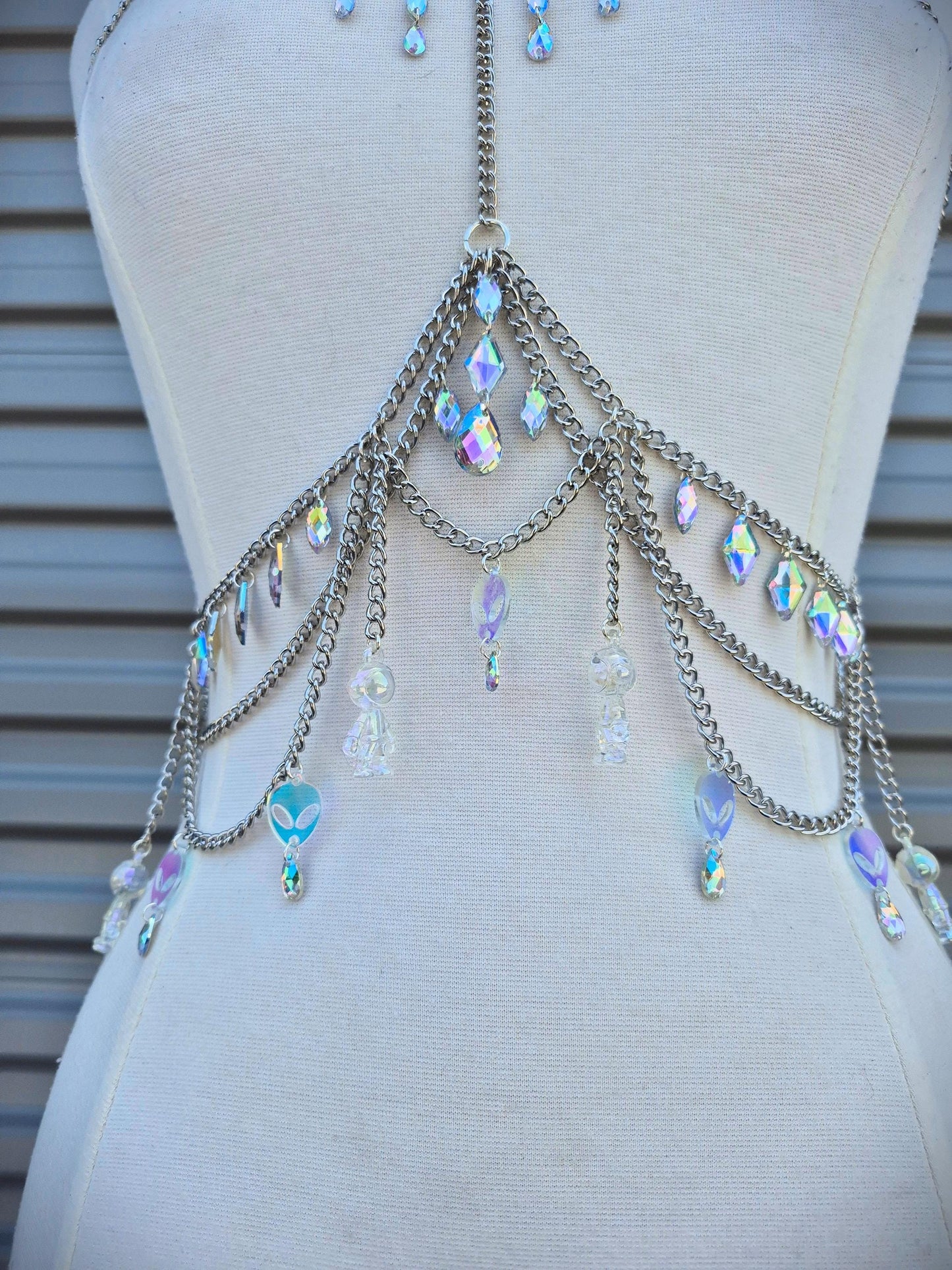 Alien Aura Space Rave Body Chain Adjustable