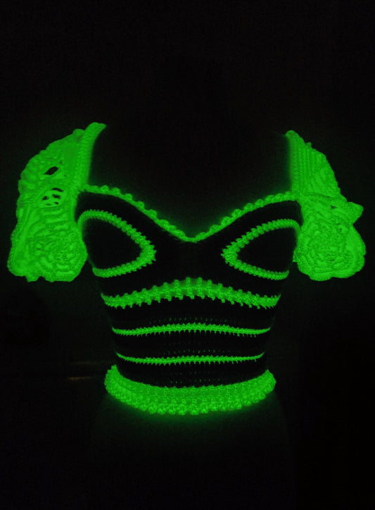 Glow in the Dark Princess Spiderweb Cottagecore Crochet Top Large
