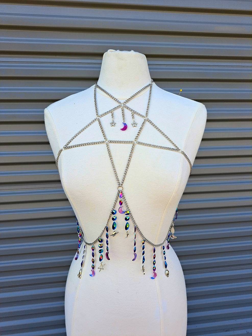 Customized Witchy Pentagram Star Body Chain adjustable