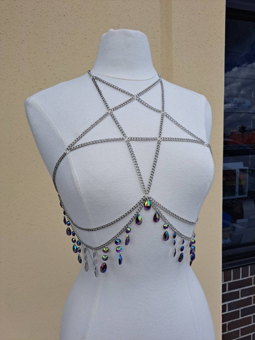 Customized Witchy Pentagram Star Body Chain adjustable