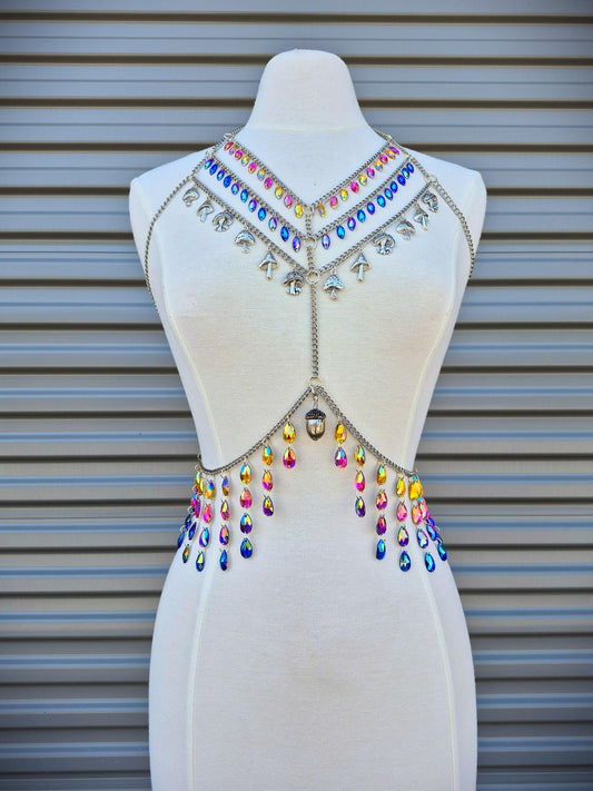 Mushroom Woodland Cottage Core Adjustable Body Chain