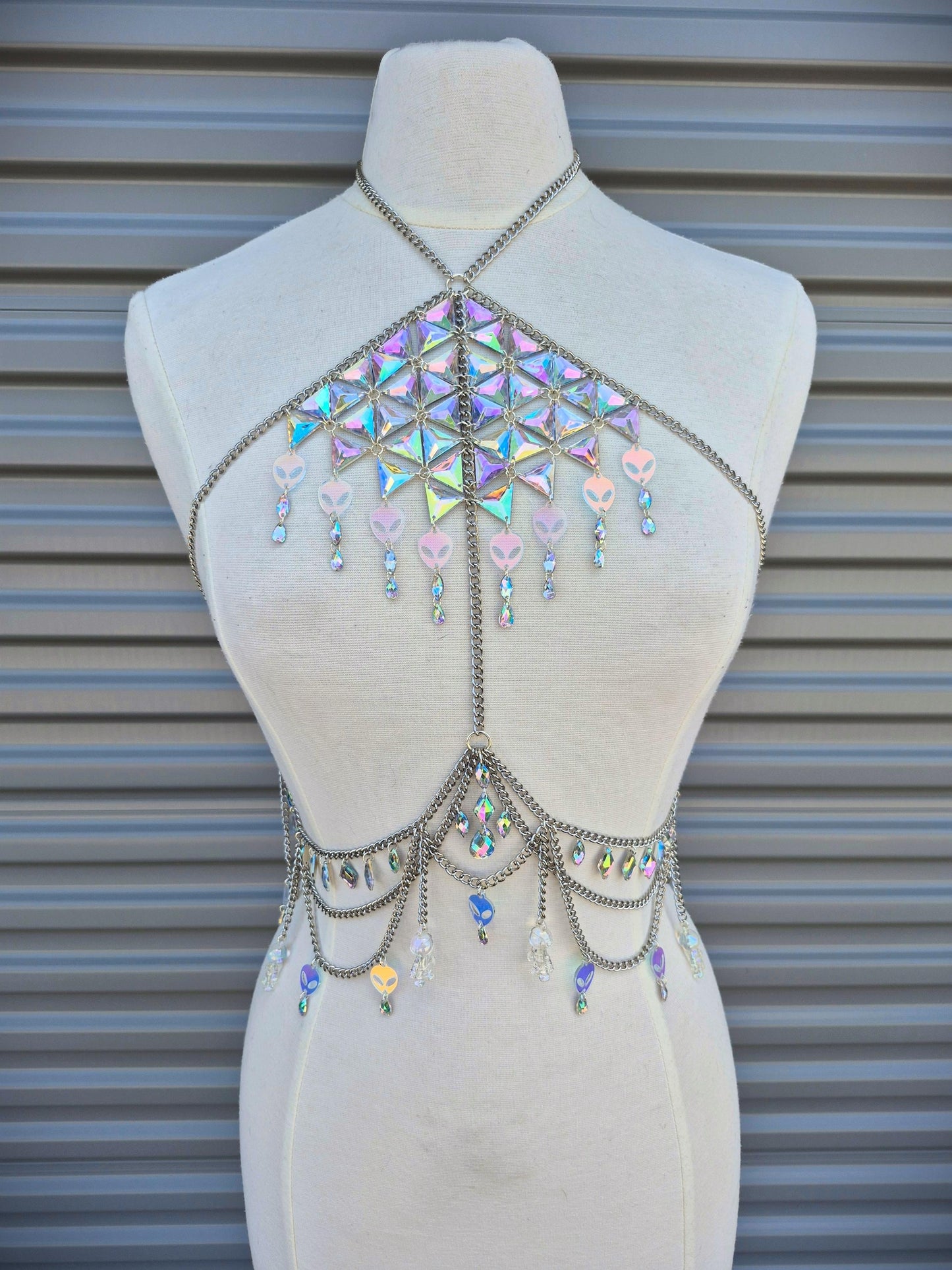 Alien Aura Space Rave Body Chain Adjustable