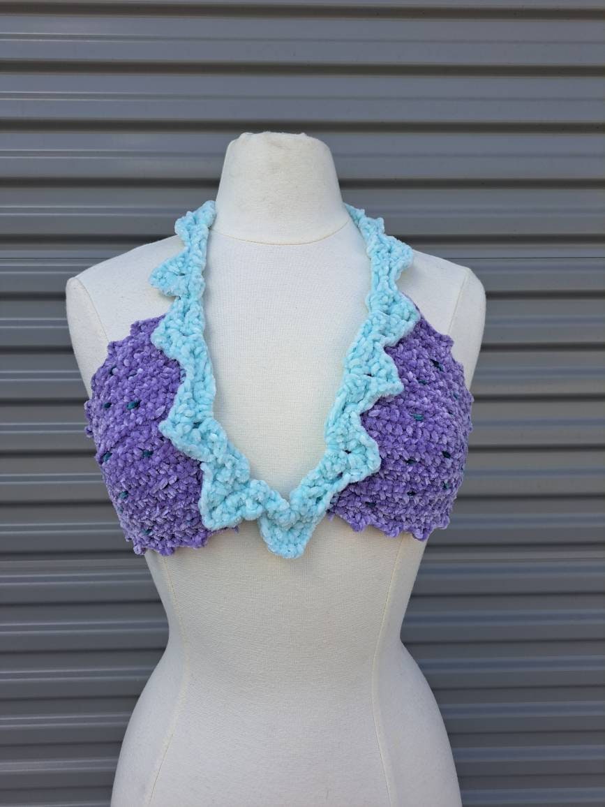 B/C cup velvet blackberry top