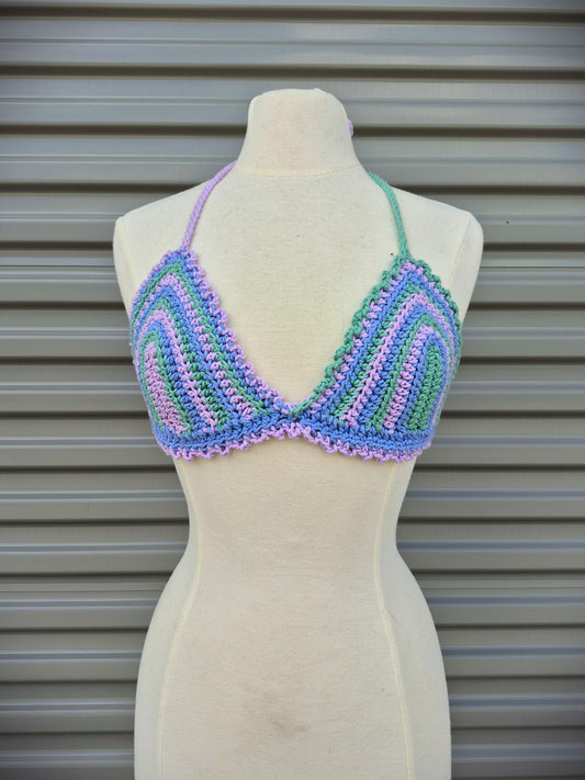 Sea life Bikini Top size B/C 100% Cotton