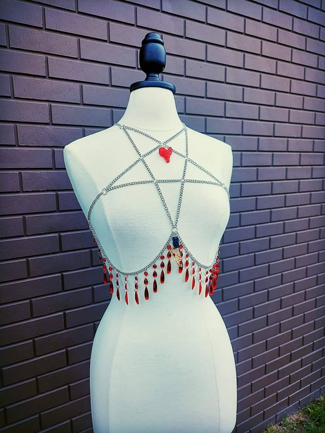 Customized Witchy Pentagram Star Body Chain adjustable