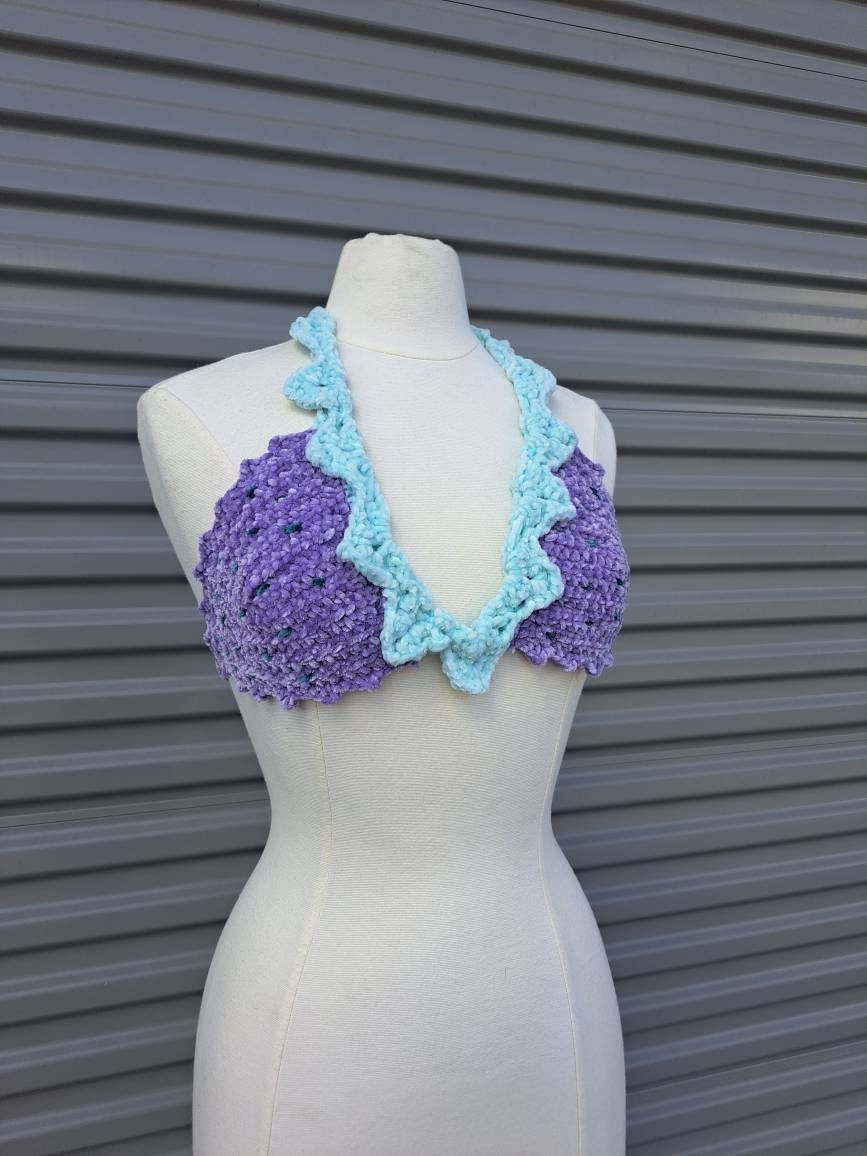 B/C cup velvet blackberry top