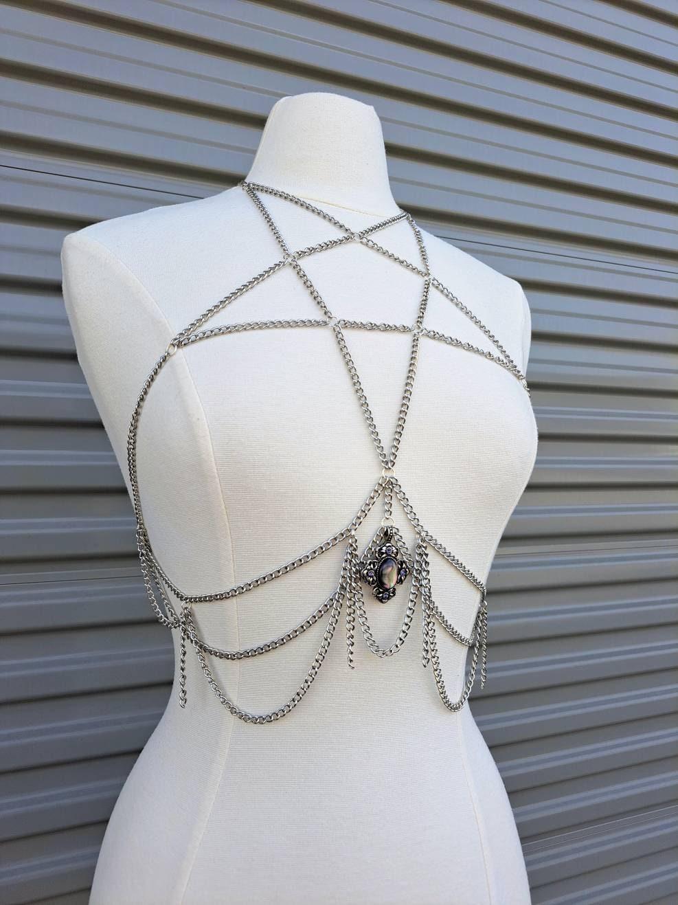 Customized Witchy Pentagram Star Body Chain adjustable