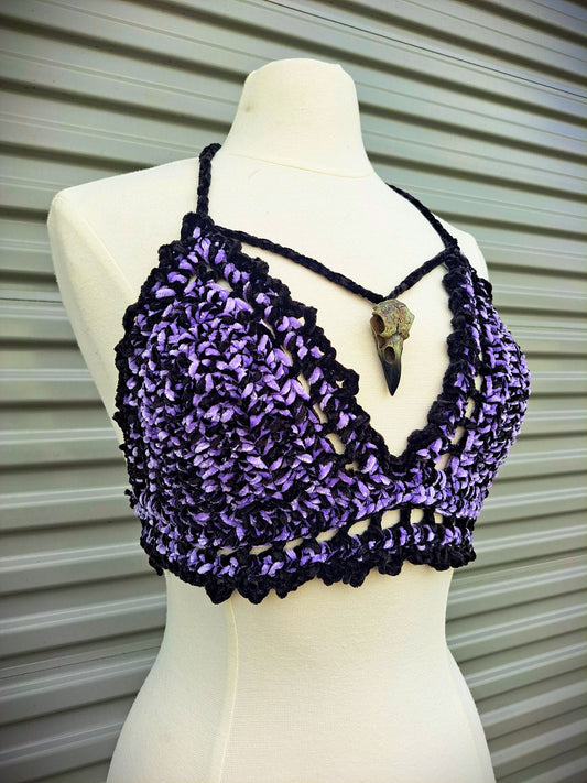 Gothic Raven Crochet Top