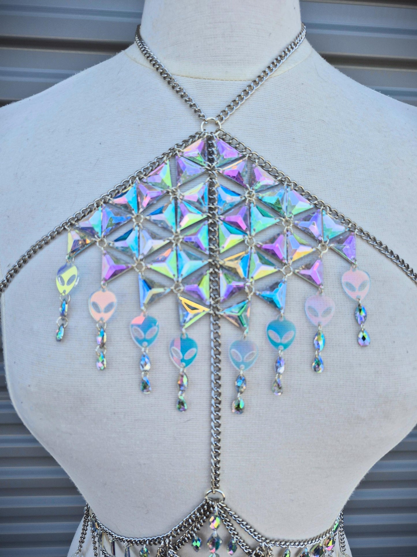 Alien Aura Space Rave Body Chain Adjustable